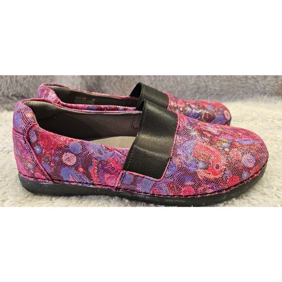 Alegria Glee Wowie Zowie Pink Floral Slip-on‎ Shoes EU 40 US 9.5 10 Worn Once - Picture 1 of 6